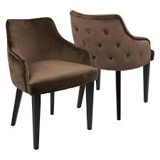 Lumisource Eliza Espresso And Brown Velvet Diamond Tufted Dining Chair Set Of 2 Dc Elza E Bn2 In 2020 Tufted Dining Chairs Dining Chairs Lumisource