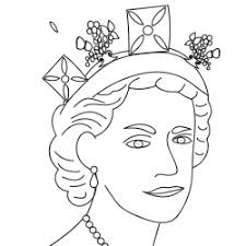 Album des timbres de la reine d'angleterre victoria. Coloriage De La Reine Elisabeth Ii Coloriage Tete A Modeler