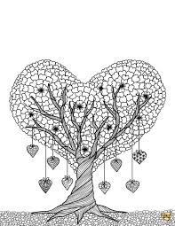 Coloriage Arbre Coeur Pour Adultes Coloriage Coloriage Coeur Coloriage Arbre