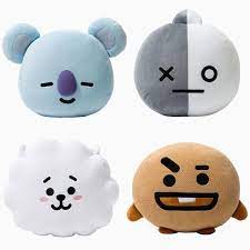 For Kpop Bts Bt21 Tata Shooky Rj Suga Cooky Jimin Bed Plush Pillow Doll Cushion Boys Throw Pillows Plush Pillows Plush Dolls