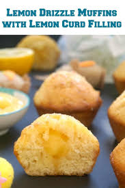 Lemon Drizzle Muffins With Lemon Curd Filling A Little Treat For Easter If You Like The Classic Lemon Drizzle Muffins Lemon Muffin Recipes Lemon Curd Filling