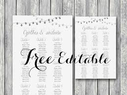 Free Night Light Wedding Chart Printable Wedding In 2019