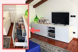Slim modern tv stand | expand furniture. Tv Media Furniture Archives Ikea Hackers