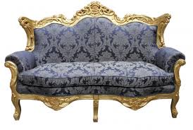 Living room couch and chair sets. Casa Padrino Baroque Master 2 Seater Royal Blue Pattern Gold 2mod Living Room Couch Furniture Lounge