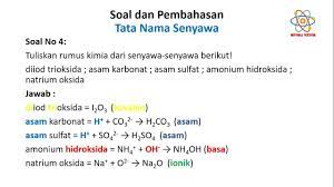 Berikut dibawah ini, soal pg kimia kelas x semester ganjil kurtilas edisi revisi dilengkapi kunci jawaban dengan pertanyaan dimulai dari nomor satu. Tata Nama Senyawa Soal Dan Pembahasan Kimia Kelas 10 Youtube