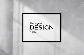 Download Empty Wall With A Frame Mockup On The Wall For Free In 2020 Frame Mockups Empty Wall Mockup