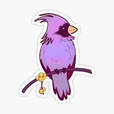 The south american cardinals in the genus paroaria are placed in the tanager family thraupidae. Cute Northern Cardinal Bird Sticker By Albiontradeco Redbubble