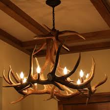 Besides, antler chandeliers are widely used in office space, restaurant, store, entertainment club. Medium Elk Antler Chandelier Mission Mountain Montana Antler Works