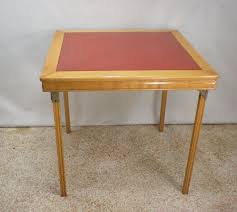 Vintage Leg O Matic Folding Card Table Coral Red Orange Etsy Table Legs Table Cards Table
