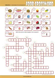 Food Crossword Worksheet Free Esl Printable Worksheets Made By Teachers Crossword Worksheets English Lessons