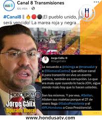 opinión ||🎥🗣️El diputado Jorge Cálix le dice a los líderes del Partido  Libre que el uso del Canal 8 para transmitir acto político del partido de  gobierno también es corrupción.