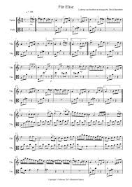 Fur Elise For Violin And Viola Duet Viola Music Sheet Music Violin Sheet Music