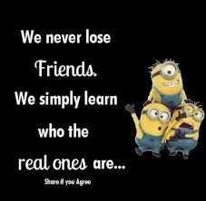 These minion quotes are great for sharing with your friends and are perfect for sharing around the office for a great laugh at work. We Never Lose Friends Funny Minion Quotes Funny Minion Memes Funny Minion Pictures