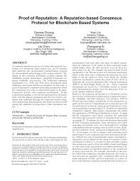 Proof of space is a cryptographic technique where provers show that they allocate unused hard drive space for storage space. Pdf Proof Of Reputation A Reputation Based Consensus Protocol For Blockchain Based Systems