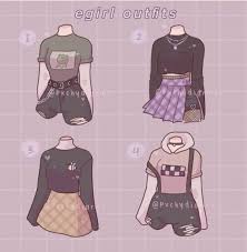 You can think of any clothes for your anime character, actually. Egirl Outfits Drawing Anime Clothes Art Clothes Fashion Design Sketches