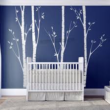 Tree wall art for baby room. Birch Tree Wall Decal Forest With Birds Vinyl Sticker Removable Nursery Art Baby Home Decor Stickers
