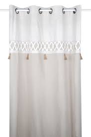 Check spelling or type a new query. Rideau Couleur Lin Et Blanc Et Pompoms Beige 140x260cm A Oeillets Nelia Rideaux Pier Import
