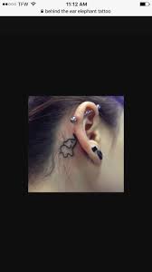 Elephant Behind The Ear Tattoo Behind Ear Tattoo Ear Tattoo Tattoos