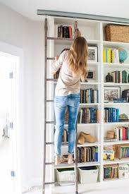 How to anchor furniture to a wall. Billy Bookcase Hack With Library Ladder The Lilypad Cottage