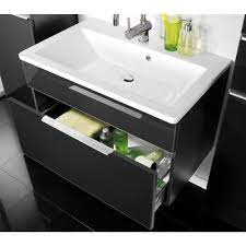 Wie plane ich den perfekten waschplatz waschtisch bad direkt. Waschplatz Bad 80 Vormontiert Lackiertes Glas Anthrazit Inkl Mineral