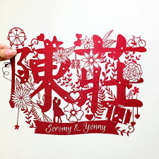 Duque was born in cali, valle del cauca, colombia, on january 30, 1985, and at age 12, moved to miami, florida, where ximena began to study diction, acting, and accent neutralization. Custom Couple Chinese Surname Handmade Paper Cutting Shop Papierlogue Items For Display Pinkoi