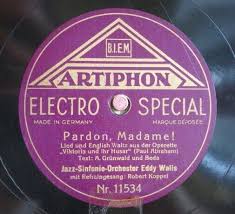 Jazz-Sinfonie-Orchester Eddy Walis 78 RPM