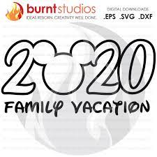 Download Svg Cutting File 2020 Walt Disney World Mickey Mouse Magic Kingdom Family Vacation Shirt Design Eps Png Digital Download Customize Burnt Studios