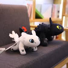 35cm Toothless Light Fury How To Train Your Dragon 3 Toys Anime Figure Night Fury Dragon Plush Doll Toys Toys For How Train Your Dragon Plush Dolls Dragon Toys
