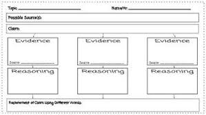 Claim Evidence Reasoning 2 Graphic Organizers For 3 Pcs Of Evidence And 5 Pcs Of Evidence And Rubric Graphic Organizers Rubrics Claim Evidence Reasoning