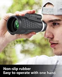 Amazon.com : 80x100 High Power Monocular Telescope with Smartphone Adapter  Tripod,BAK-4 Prism Larger Vision Monocular for Adults,Waterproof Anti-Fog  and Non-Slip,Bird Watching Traveling Hiking Concerts : Electronics