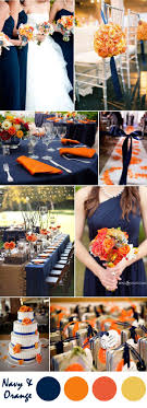 Ten Most Gorgeous Navy Blue Wedding Color Palette Ideas For 2016 Elegantweddinginvites Com Blog Orange Wedding Colors Fall Wedding Colors Wedding Color Palette