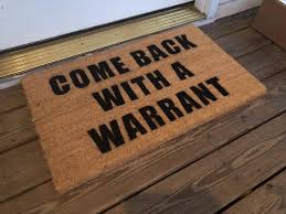 Come Back With A Warrant Welcome Mat Etsy In 2020 Door Mat Door Mat Diy Mats