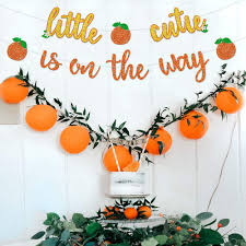 A clementine (citrus × clementina) is a tangor, a citrus fruit hybrid between a willowleaf mandarin orange (c. Buy Little Cutie Is On The Way Banner Little Cutie Baby Shower Banner Tangerine Theme Party Decorations Orange Clementine Party Supplies Online In Turkey B08lmy5xzm