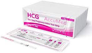 Dip the test strip into the urine. Amazon Com Accumed Pregnancy Test Strips 25 Count Individually Wrapped Pregnancy Strips Early Home Detection Pregnancy Test Kit Clear Hcg Test Results Over 99 Accurate Health Household