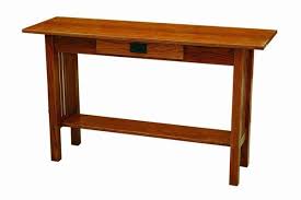 Arts & crafts oak table fitted with a beautiful and unusual charger by kähler keramik, naestved, denmark in dark blue and green and cherry decoration, incised with initials hak. Arts And Crafts Mission Sofa Table From Dutchcrafters