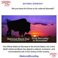 Did You Know The Bison Is The National Mammal National Bison Day National Day Calendar National Calendar National