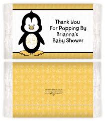 Penguin Baby Shower Popcorn Wrappers Baby Shower Popcorn Wrappers