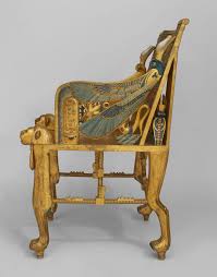 Late 19th C Egyptian Revival Polychrome Carved Throne Chair 1stdibs Com In 2021 Egyptian Furniture Ancient Egyptian Architecture Ancient Egyptian Art