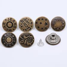 1pc Butang Seluar Paku Denim Kancing Jeans Classic Nail Fastener Simple  Trousers Button