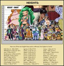 One Piece Character Heights From Vivre Card Databook