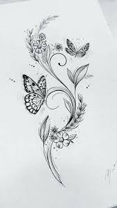 Feminine Feminine Tattoos Butterfly Tattoo Designs Flower Tattoo Designs