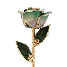 ▻▻ buy them on 24k gold rose flower with long stem rose dipped in gold gift for women girls on birthday www.theforeverrose.com/ ever wonder how to make gold dipped roses? Mint Green 24k Gold Dipped Rose Steven Singer Jewelers
