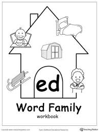 Ed Word Family Workbook For Kindergarten Word Family Worksheets Kindergarten Word Families Worksheets Word Families