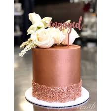 Birthday Rose Gold Cake Rose Gold Engagement Cake Rose Gold Cake Engagement Cakes Birthday Cake Roses