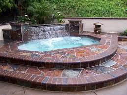 Small Hot Tub With Waterfall Picture Gallery Of Custom Inground Spas Backyard Custom Inground Jacuzzi Hot Tub Jacuzzi Outdoor Inground Hot Tub