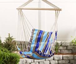Chair Hammock Hanging Swing Outdoor Porch Rope Seat Patio Polyester Wood Garden Unbranded Swinging Chair Hammock Hammock Swing