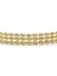 Love Gold 9ct Gold Triple Layer Rope Chain Bracelet Very Co Uk