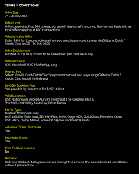 Citibank malaysia provides the rewards credit card promotions and offers, enjoy exclusive benefits and earn more rewards points. 25 26 Jul 2020 Gsc 2 Movie Tickets Promo With Citibank Everydayonsales Com
