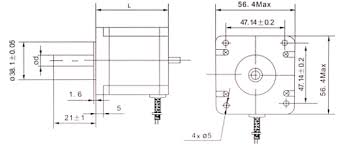 Next smaller size is nema 17. 57bygh Stepping Motor Nts Electronic And Components Gmbh