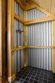 Next, you'll measure out the needed amount of corrugated metal wall and use a circular saw or grinder to make the cut. Galvanized Corrugated Metal Bathroom Ideas Houzz
